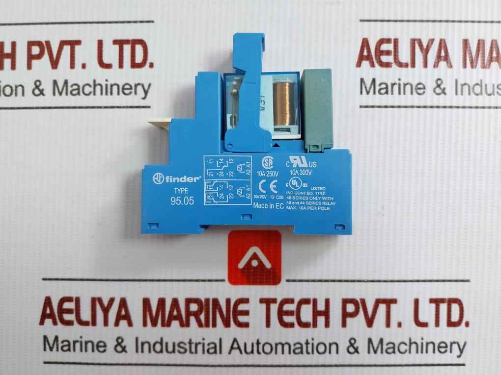 Plug-in Relay With Relay Socket Assembly 95.05 44.62S Finder 24 Vdc