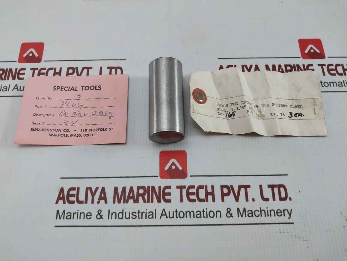 Plug For Install Of Hub Support Plate Bird-johnson