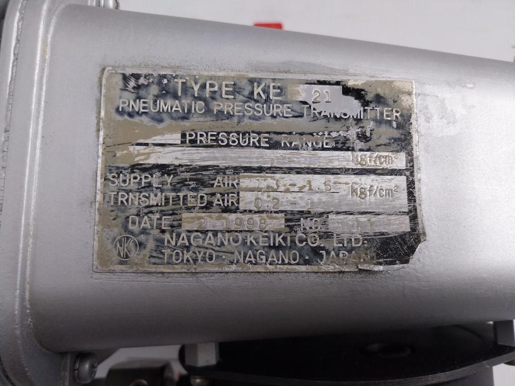 Pneumatic Pressure Transmitter Ke 21 Nagano Keiki 0-25 Kgf/Cm2