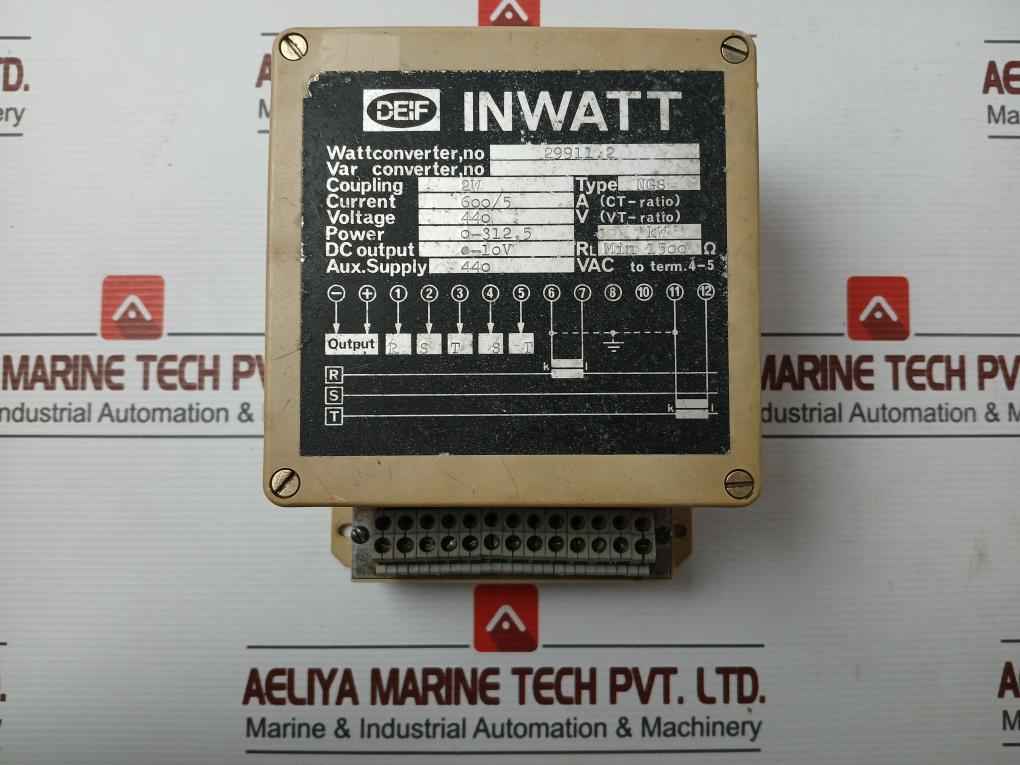 Power - 0-312.5 Kw Ngs Watt Converter Voltage Brand Deif Voltage - 440V