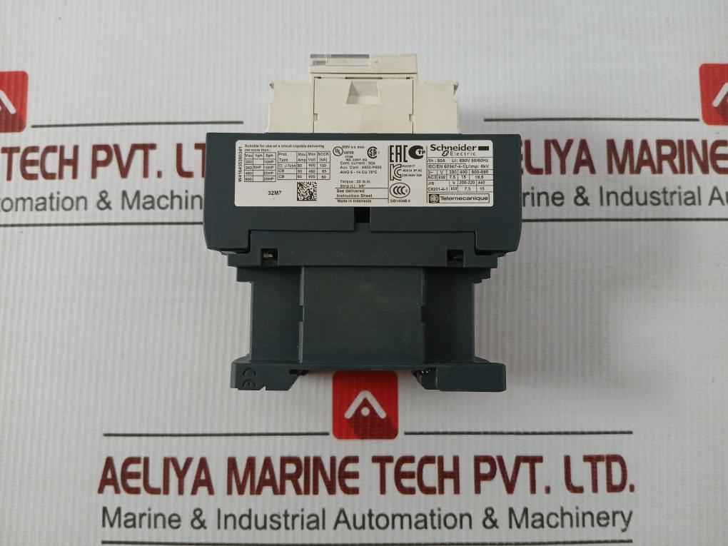 Power Contactor Lc1 D32 Schneider Electric 220V 50/60Hz