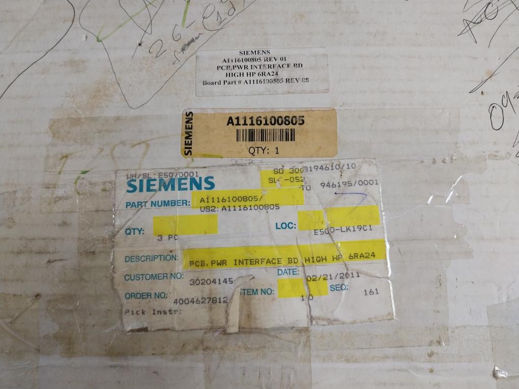 Power Interface Pcb Board A1-116-100-505-is08 Siemens