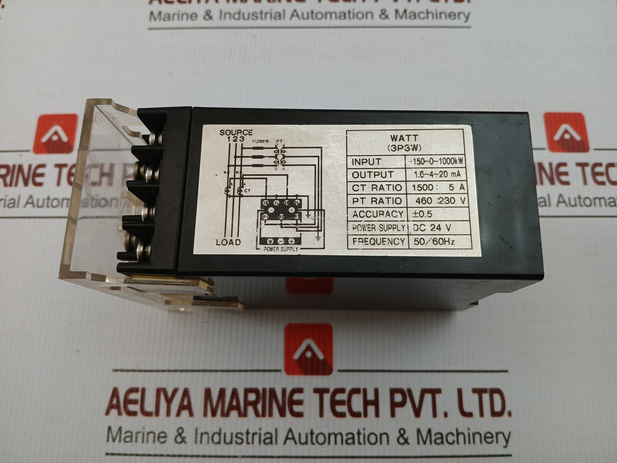 Power Line Transducer Input:-150-0-1000 Kw 50/60Hz Yokogawa 2465 Watt (3P3W) Dc 24 V