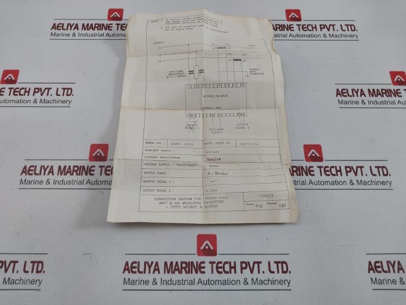 Power Transducer 380/440V 50/60Hz Megacon Mc2W3C