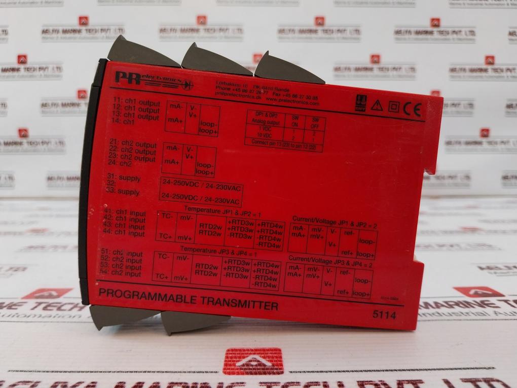 Pr Electronics 5114A Programmable Transmitter 24-250Vdc/24-230Vac