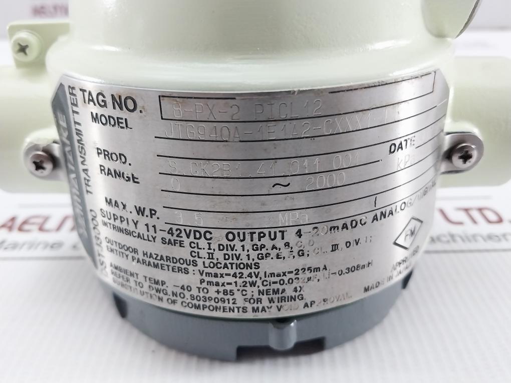 Pressure-Transmitter-0-2000-Kpa-11-42Vdc-Yamatake-JTG940A-1E1A2-CXXX1-T1-209853-12