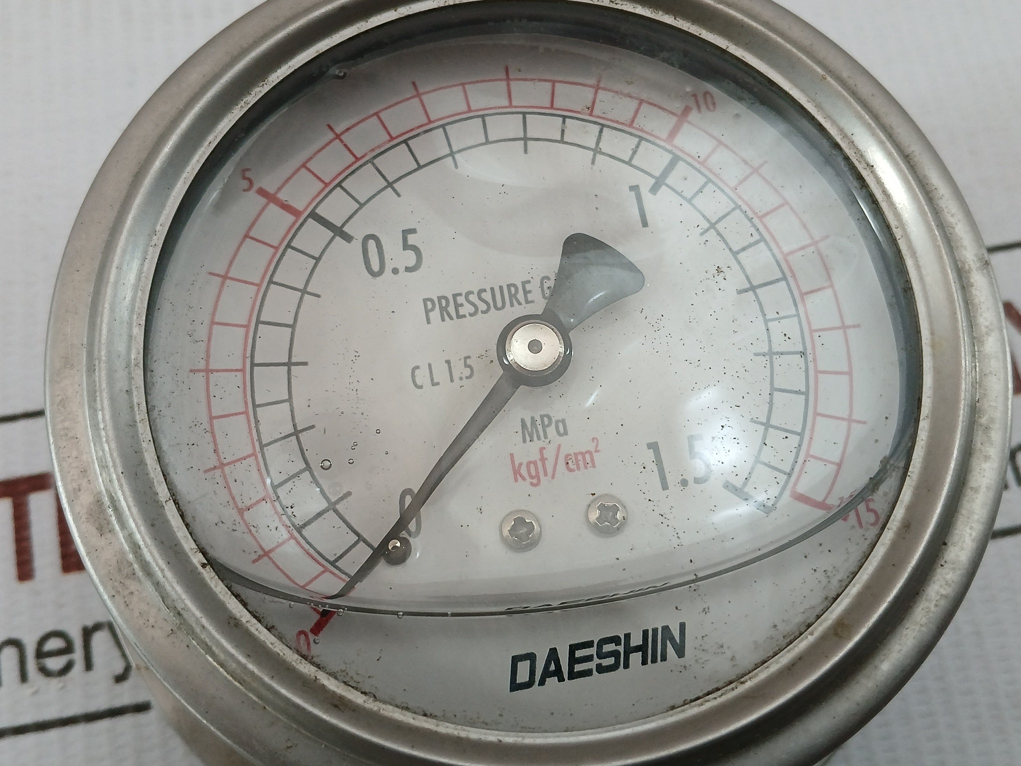 Pressure Gauge 0-15 Kgf/Cm2,0-1.5 Mpa Daeshin 390 Gm
