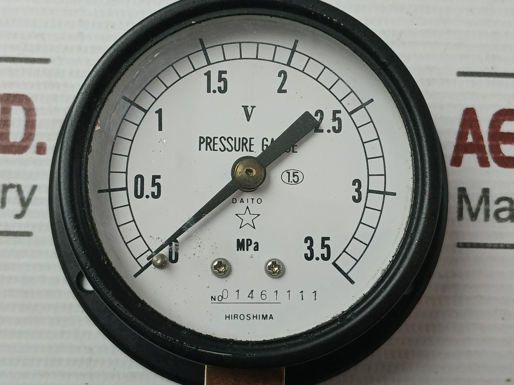 Pressure Gauge 01461111 Daito 0 To 3.5 Mpa