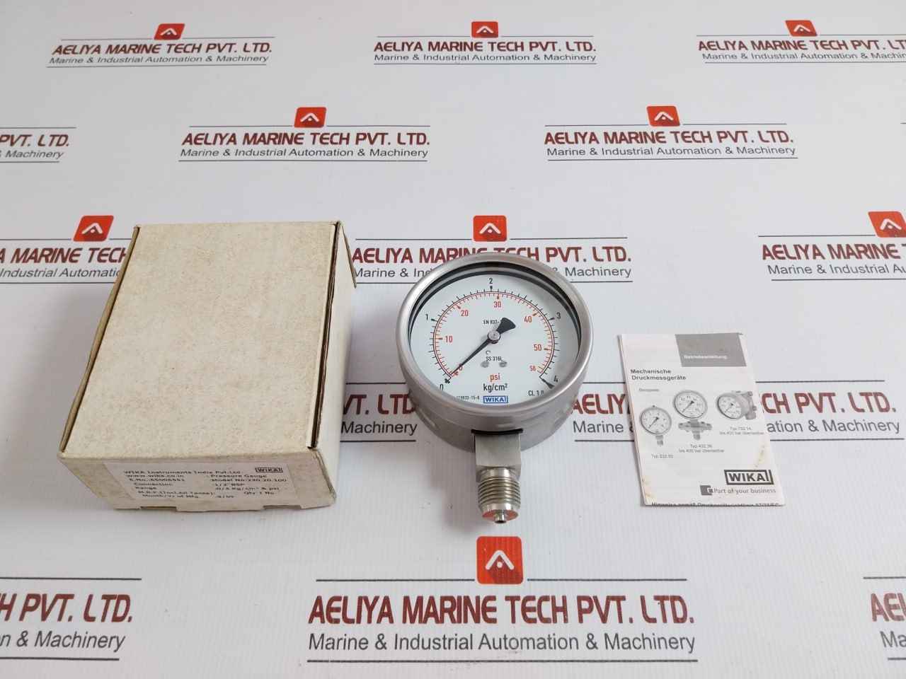 Pressure Gauge 0/4 Kg/Cm2 & Psi 230.20.100 Wika