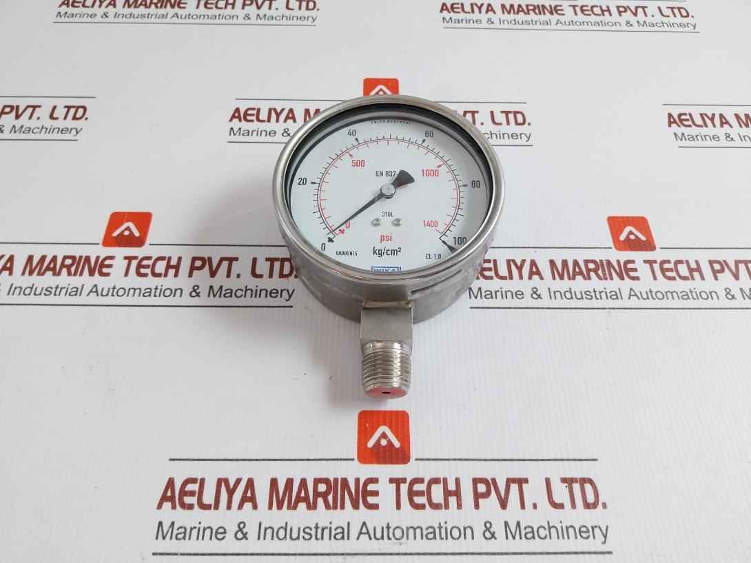 Pressure Gauge 100 Kg/Cm2 & Psi 232.50.100 Wika