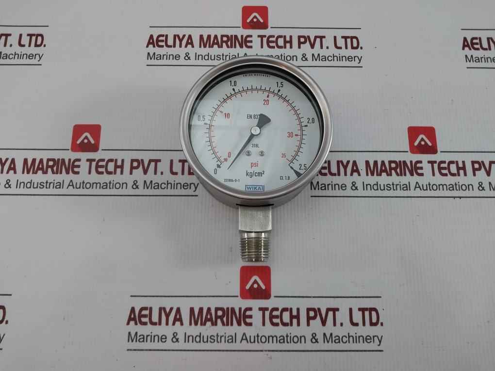 Pressure Gauge 2.5 Kg/Cm2 & Psi Wika 230.20.100