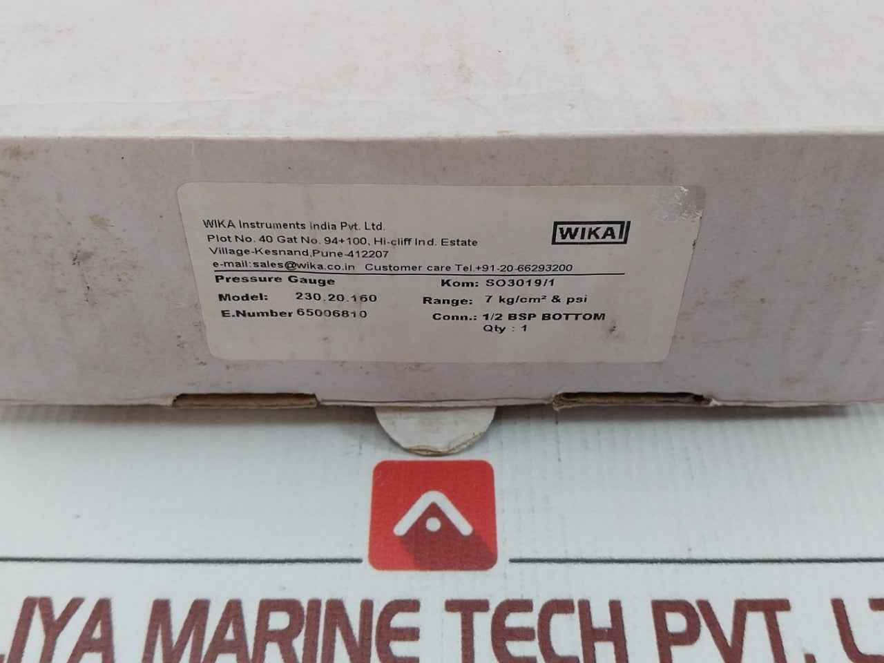 Pressure Gauge 230.20.160 Wika 0-100Psi