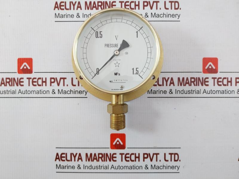 Pressure Gauge Bs G 1/2 Daito Keiki 0-1.5 Mpa