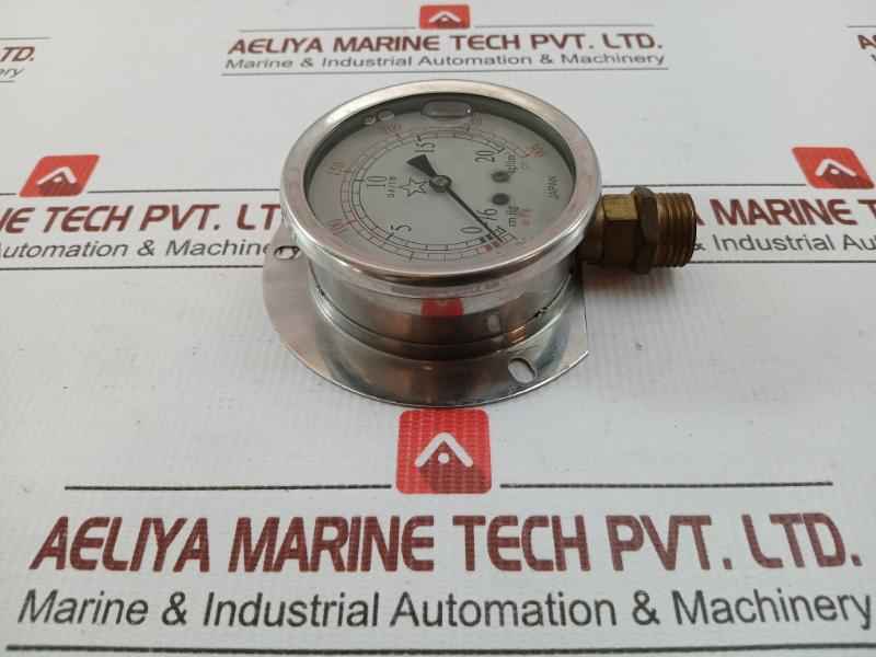 Pressure Gauge Bt Daito In Hg -30 To 300 Psi Cm Hg -76 To 20 Kgf/Cm2