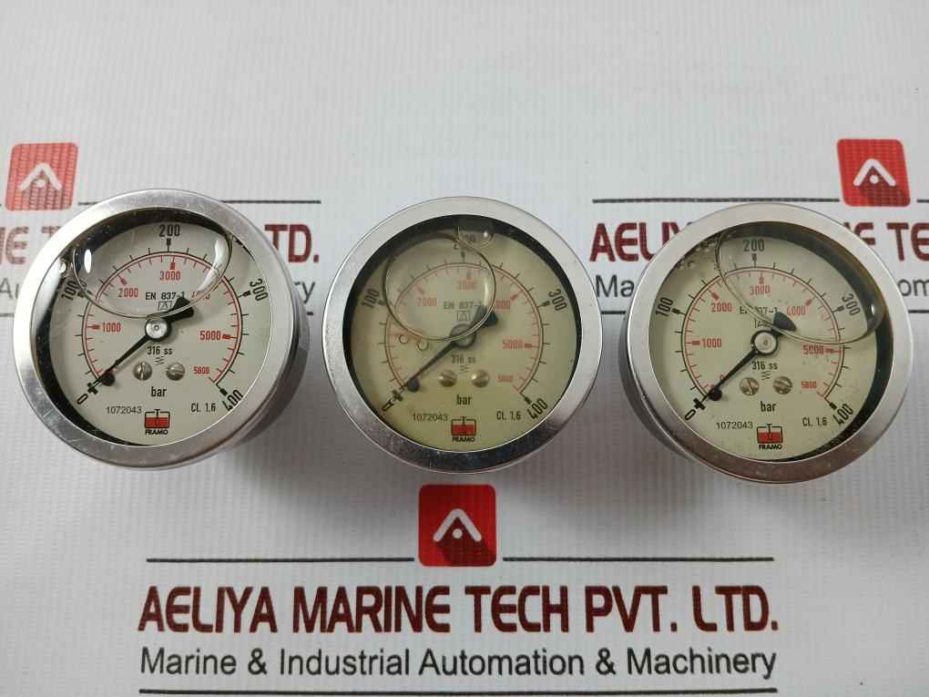 Pressure Gauge Rf60 Chgly 0 To 400Bar/Psi Framo
