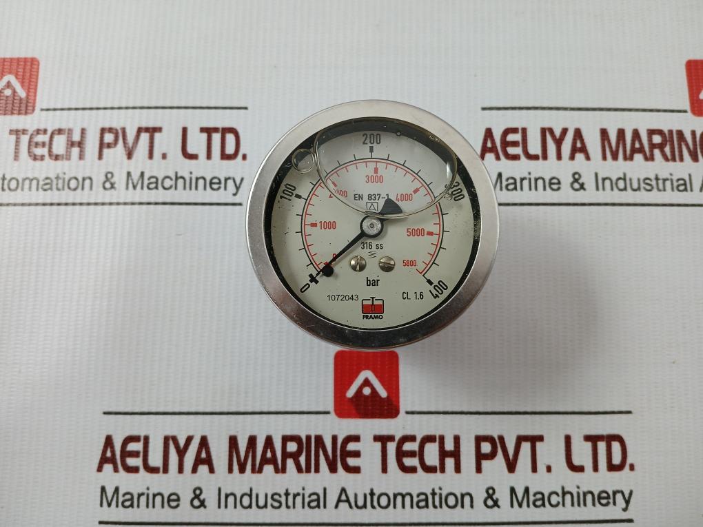 Pressure Gauge Rf60 Chgly 0 To 400Bar/Psi Framo
