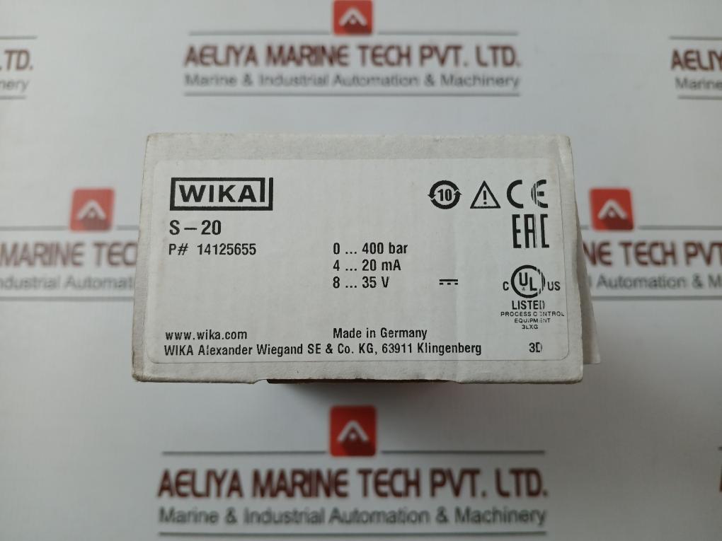 Pressure Sensor Transmitter Power Supply S-20 Wika 8-35V Max. 25Ma