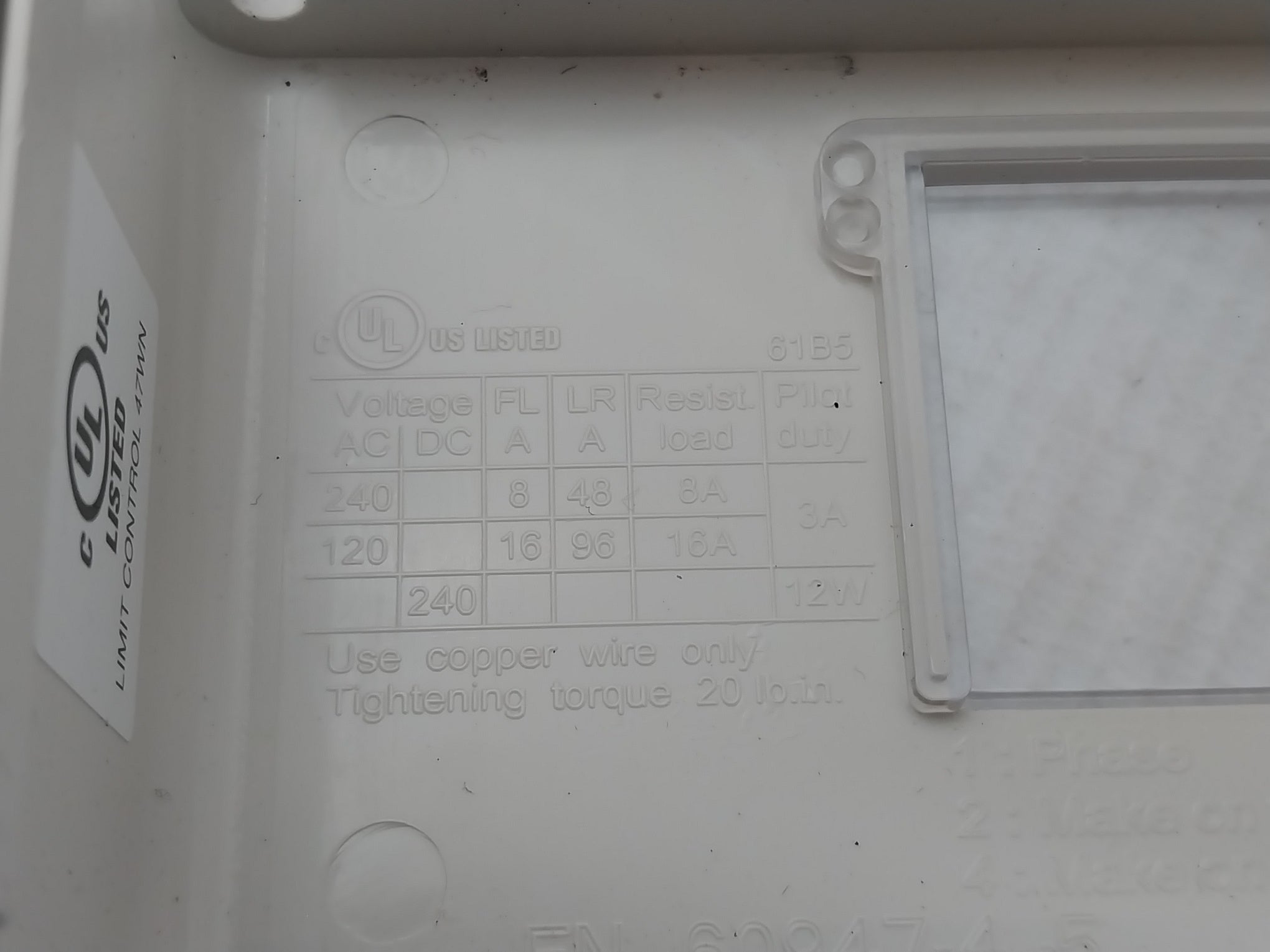 Pressure Switch Pb 17 Bar/Mwp 245 Psig Danfoss Kp1