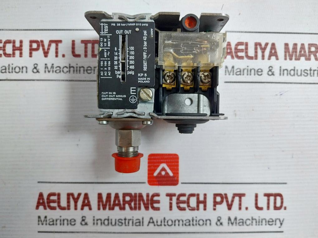 Pressure Switch Reset Diff.-3Bar 43Psi Danfoss Kp 5 Ac 15 10A