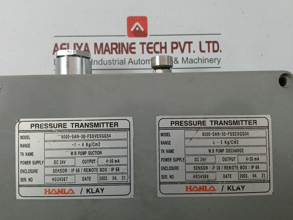 Pressure Transmitter 0-5 Kg/Cm2 8000-san-30-fssvexgg54 Hanla