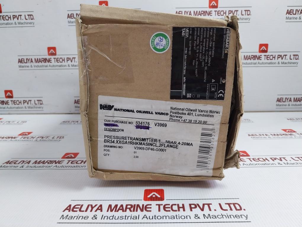 Pressure Transmitter 12–36 Vdc Vega Br54.Xxga1Rhkmas
