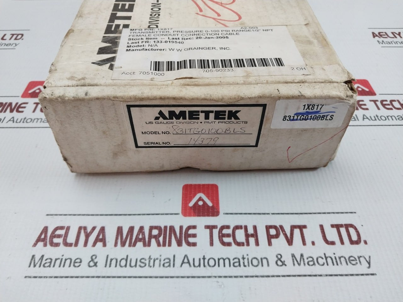 Pressure Transmitter 831Tg0100Bls Ametek 0-100 Psi 4-20Ma
