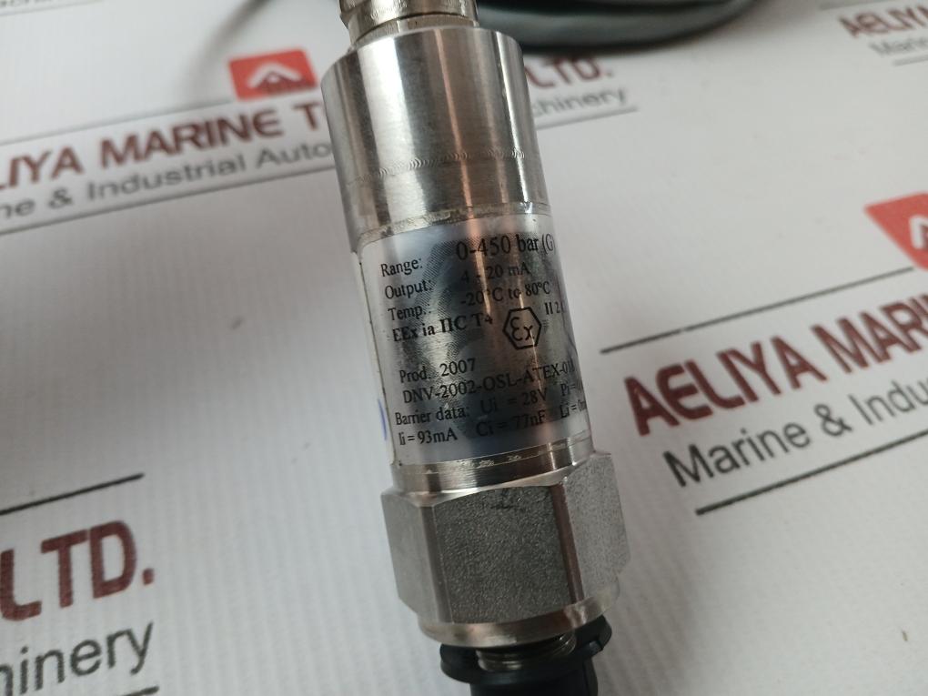 Pressure Transmitter Ps-2120 Scan-sense 0-450 Bar Output - 4-20 Ma