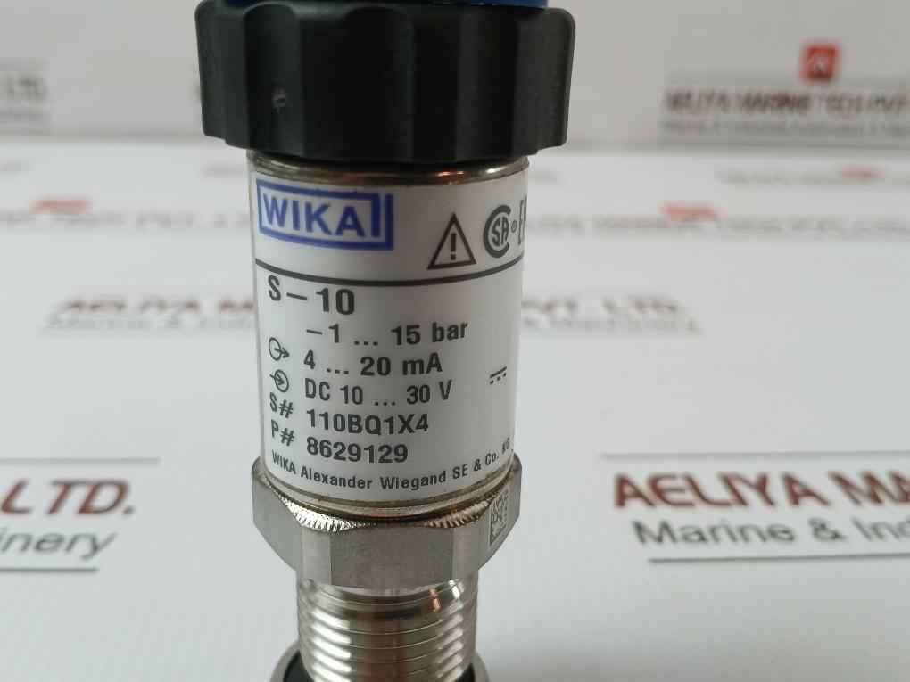 Pressure Transmitter S-10 Wika -1..15 Bar 8629129 Dc10...30V