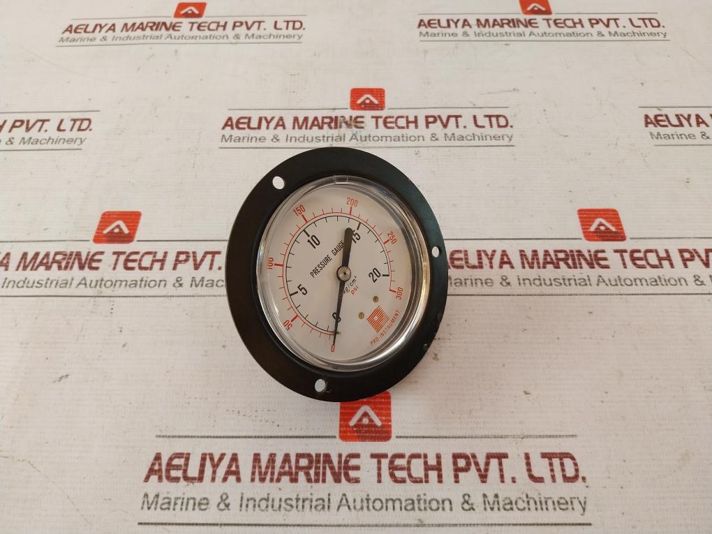 Pro-instrument 0-300 Psi Pressure Gauge 0-20 Kg/Cm2 Used