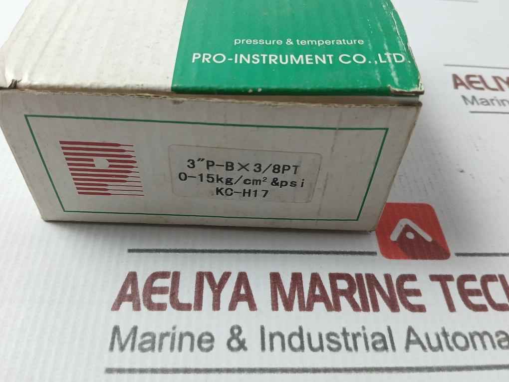 Pro-instrument 3"P-b×3/8Pt Pressure Gauge 0-15Kg/Cm2 0-200Psi