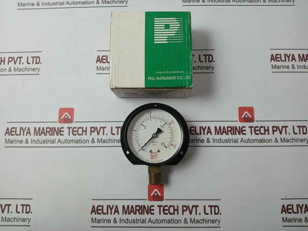 Pro-instrument 3"P-b×3/8Pt Pressure Gauge 0-15Kg/Cm2 0-200Psi
