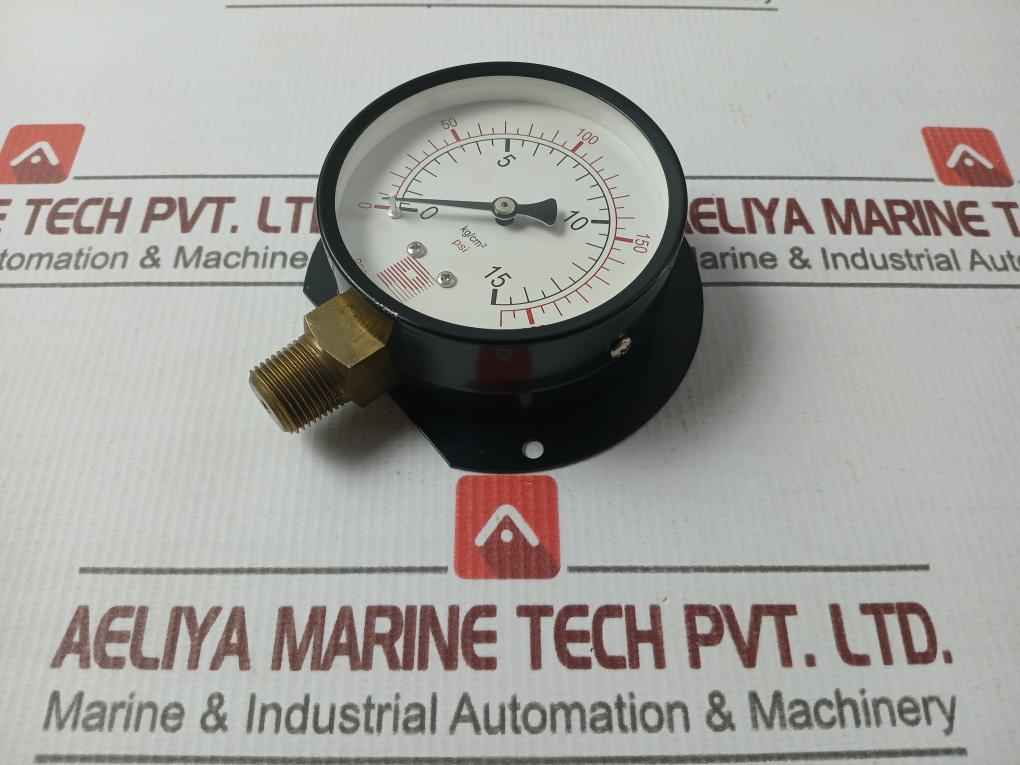 Pro-instrument 3"P-b×3/8Pt Pressure Gauge 0-15Kg/Cm2 0-200Psi