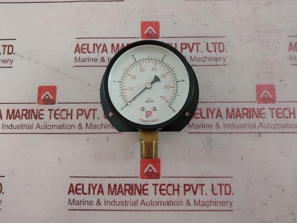 Pro-instrument P100 P-b 3" Pressure Gauge 0 To 70 Psi 0 To 5 Kg/Cm2