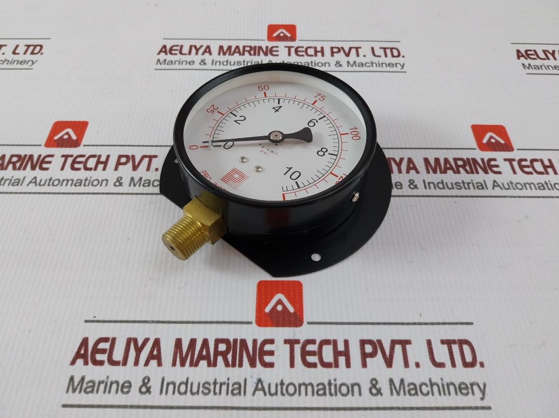Pro-instrument 4"P-bx3/8Pt Pressure Gauge 0-10Kg/Cm2&Psi