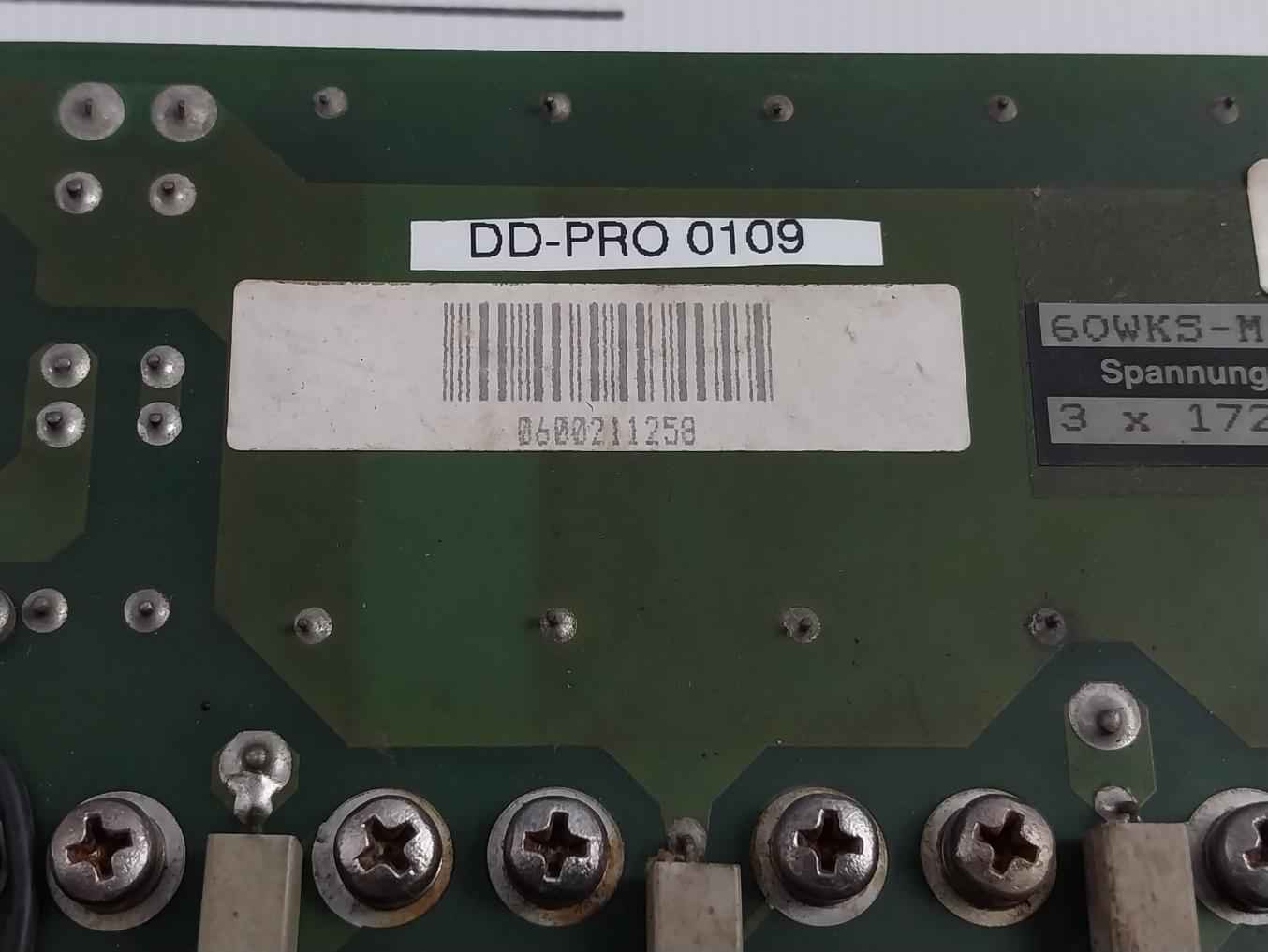 Procon Pas 60Wks-m240/6-pb Pcb Module For Analog Servo Amplifier 3X172V 1.0Kva