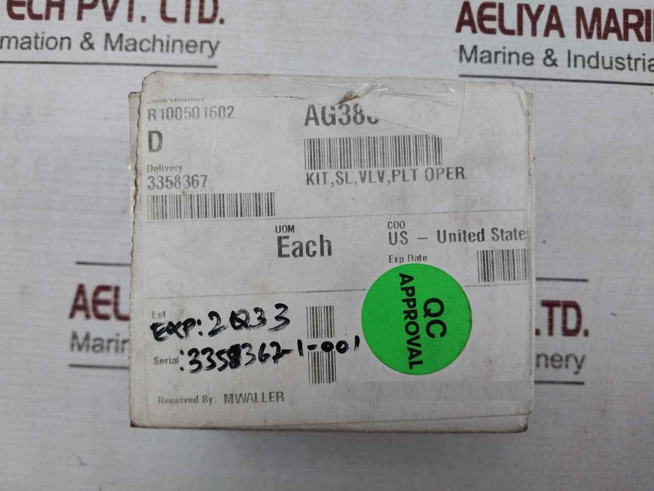 Proserv 25145 Sk Piloted Check Valve Soft Seat Kit 1" 5000 Psi Rev F Ag388-sk