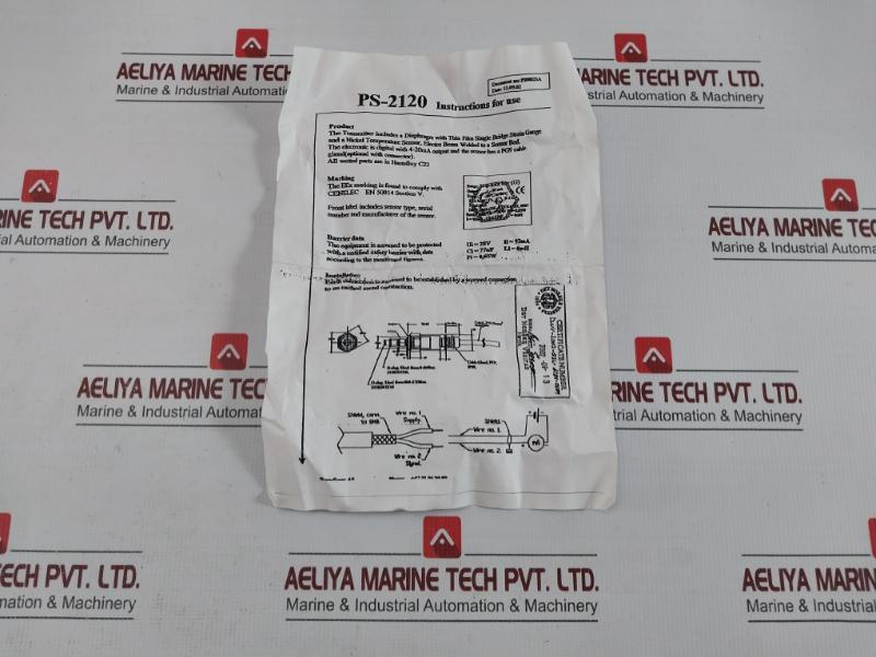 Ps-2120 Pressure Transmitter 0-450 Bar 4-20 Ma 28V Scan-sense