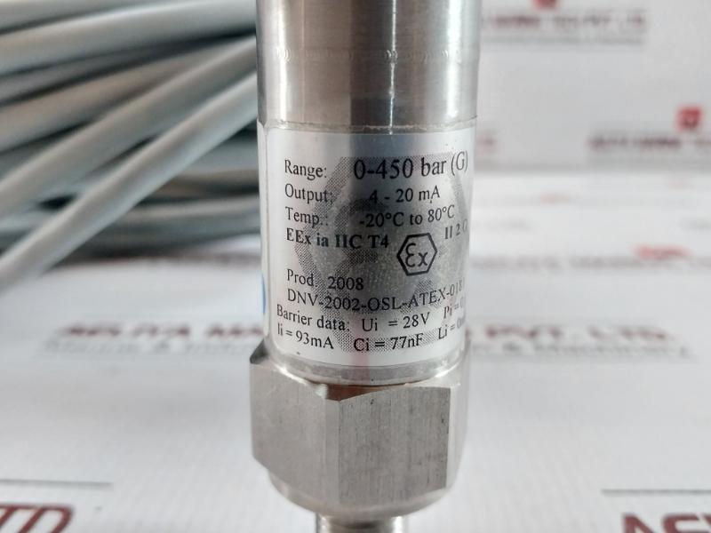 Ps-2120 Pressure Transmitter 0-450 Bar 4-20 Ma 28V Scan-sense