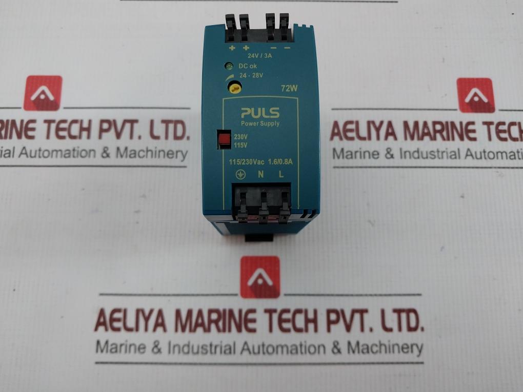 Ml70.100 Din Rail Power Supply Puls 24Vdc 3A 72W