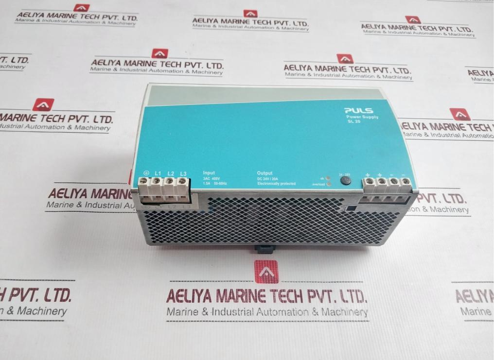 Puls Sl20.300 Din Rail Power Supply 3Ac 400V 1.5A/Phase 50-60Hz