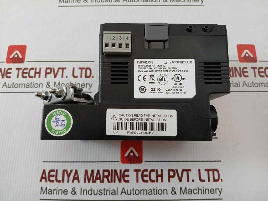 Pvb4022As-e Honeywell 24Vac, 50/60Hz Programmable Vav Controller With Actuator