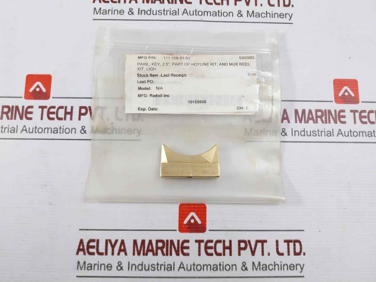 Radoil 111,108-01-01 Pawl Key 2.5" For Hotline/Mux Reel Kit Rev A1
