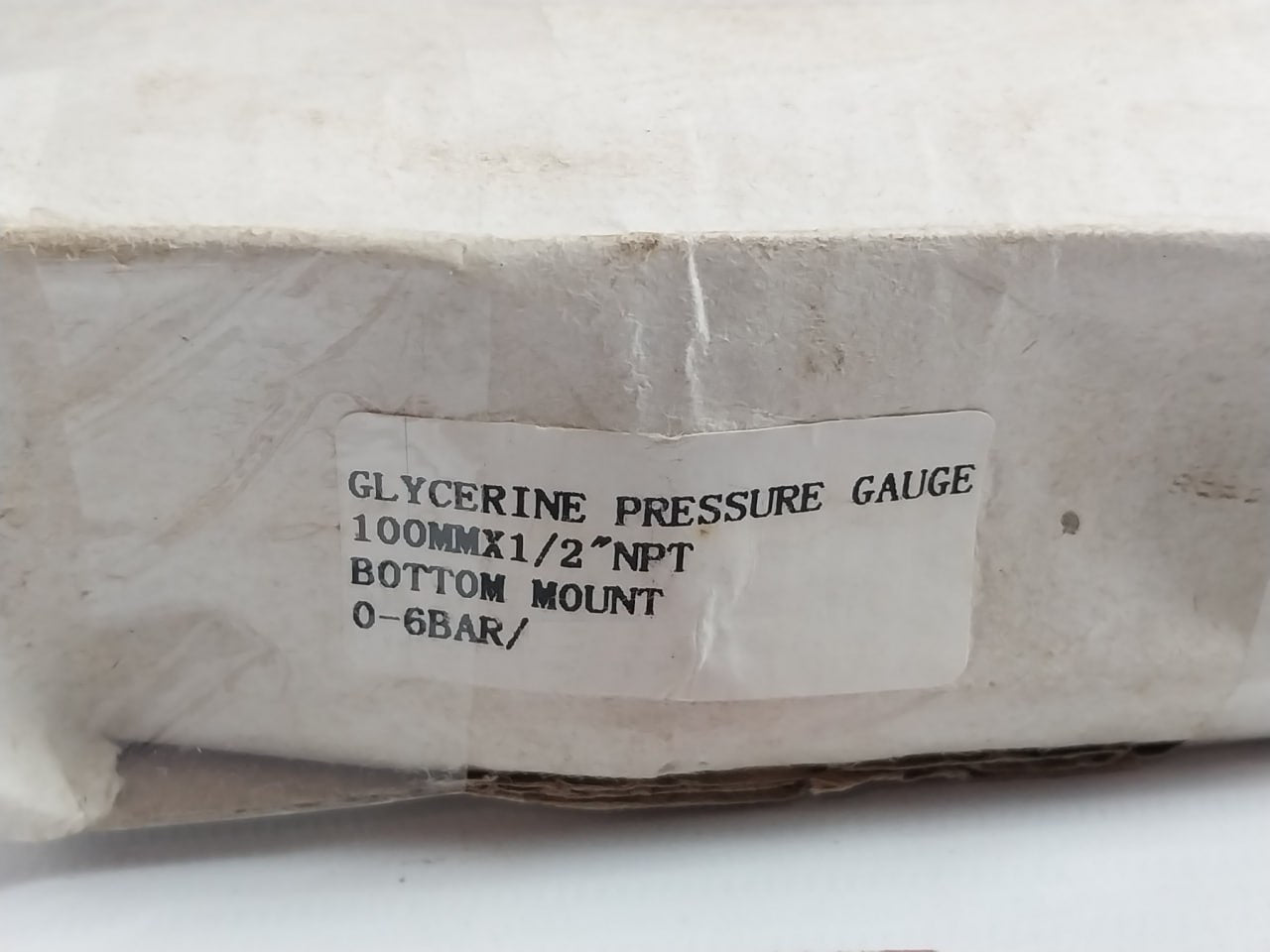 Rajtech En 837-1 Glycerine Pressure Gauge 0-90 Psi/0-6 Bar