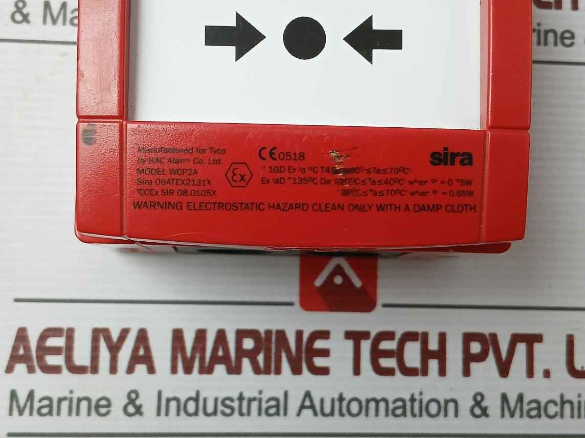 Red Waterproof Break Glass Call Point Wcp2A Brand Kac -20˚C Ta 70˚C