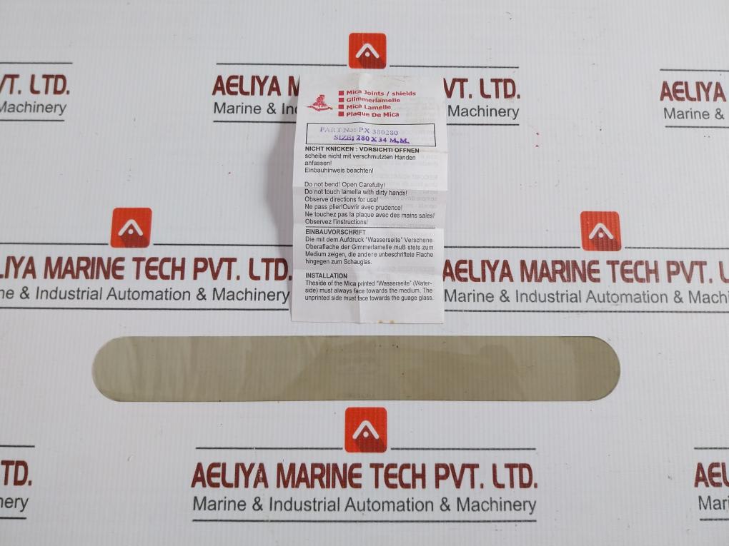 Reflex Gauge Glass Kit For Boiler Tank Level Gauge 280X34 M.M Px 380280