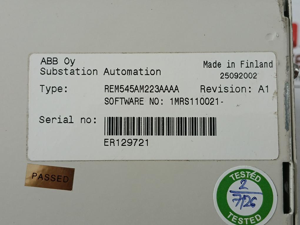 Rem545Am223Aaaa Protection Relay Abb