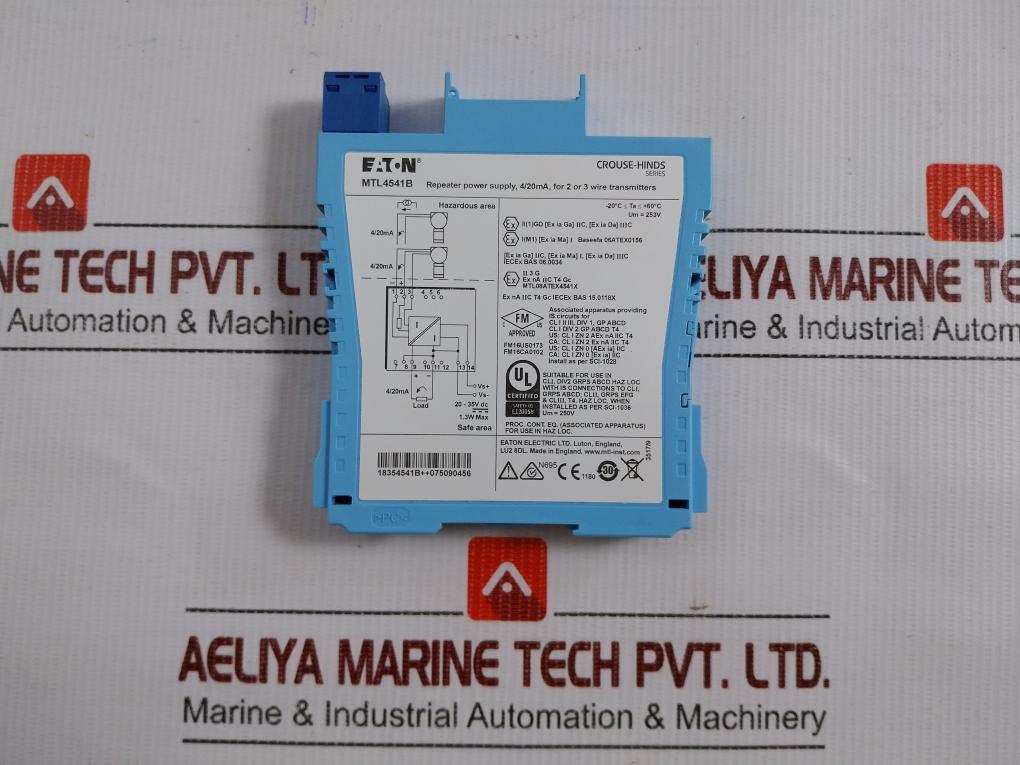 Repeater-Power-Supply-4-20ma-For-2-Or-3-Wire-Transmitter-20-C-Ta-60-C-By-Eaton-Mtl4541b-4