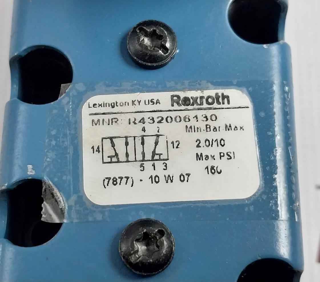 Rexroth R432006130 Ceram Directional Solenoid Valve Min Bar 2.0/10 150 Psi 24Vdc