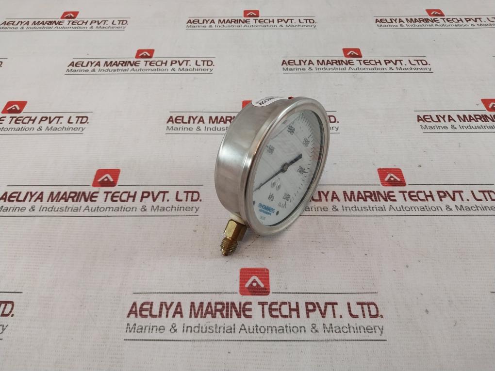 Rhomberg Instruments Pbga10Bb14Uc3Jc01 Pressure Gauge 0-2500 Kpa 1/2 Inch Bsp