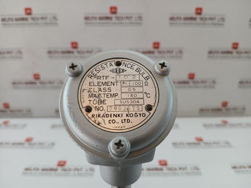 Rikadenki Kogyo Pt 100 Ohm L-180, D-10, T-3/4 Bsp=Mm 150°C Resistance Bulb Rtf-102
